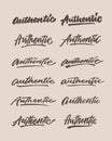 Authentic roughen vintage hand lettering typography phrase