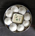 Authentic south indian breakfast platter. Royalty Free Stock Photo