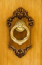 Authentic Spanish Brass Door Knocker. Royalty Free Stock Photo