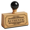 Authentic stamp isolated on white background Royalty Free Stock Photo