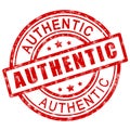 Authentic stamp. Red authentic stamp icon. Royalty Free Stock Photo