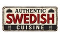 Authentic swedish cuisine vintage rusty metal sign