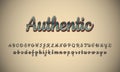 Authentic text, editable text effect