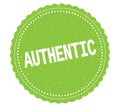 AUTHENTIC text, on green sticker stamp. Royalty Free Stock Photo