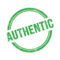 AUTHENTIC text written on green grungy round stamp Royalty Free Stock Photo