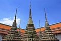 Authentic Thai Architecture in Wat Pho at Bangkok of Thailand Royalty Free Stock Photo