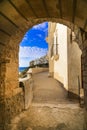 Authentic towns of Puglia - Vieste coastal town with narrow streets. south of Italy Royalty Free Stock Photo