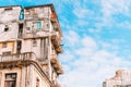 Authentic view of old abandoned house in Havana Royalty Free Stock Photo