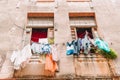 Authentic view of old abandoned house in Havana Royalty Free Stock Photo