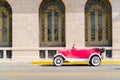 View of a street of Old Havana with old vintage American car Royalty Free Stock Photo