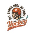 Authentic vintage hockey logo Royalty Free Stock Photo