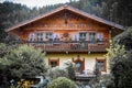 Authentic wooden two-story house Royalty Free Stock Photo