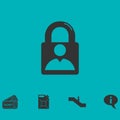 Authenticate icon flat Royalty Free Stock Photo