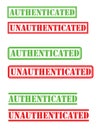 Authenticated unauthenticated stamp