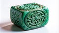 Authenticating Elegance An Exquisite Eastern Jade Seal Stamp for Formal Documents Royalty Free Stock Photo