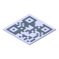 Authentication code icon, isometric style Royalty Free Stock Photo
