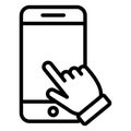Authentication, finger gesture  Isolated Vector Icon that can be easily modified or edit Royalty Free Stock Photo