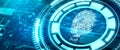 Authentication by Fingerprint recognition. Biometric. Security system