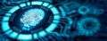 Authentication by Fingerprint recognition. Biometric. Security system