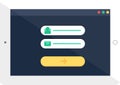Authentication Page Website In Digital Tablet Royalty Free Stock Photo
