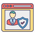 Authentication, password protected Vector Icon which can easily modify or edit Royalty Free Stock Photo