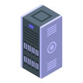Authentication server icon, isometric style Royalty Free Stock Photo