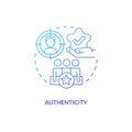 Authenticity blue gradient concept icon Royalty Free Stock Photo