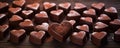 Authenticity Captured Heart-Shaped Chocolates Adorn A Rustic Wedding Table