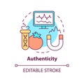 Authenticity concept icon Royalty Free Stock Photo