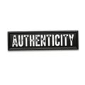Authenticity sign embossed text retro vintage style design element Royalty Free Stock Photo
