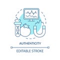 Authenticity turquoise concept icon Royalty Free Stock Photo