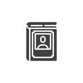 Author book vector icon