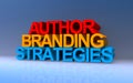 author branding strategies on blue Royalty Free Stock Photo