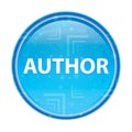 Author floral blue round button Royalty Free Stock Photo