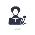 author icon on white background. Simple element illustration from cinema concept