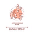 Authoritarian style terracotta concept icon