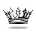 Crown Black And White King Queen Vector 22 Royalty Free Stock Photo