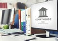 Authority Government Pillar Graphic Concept Royalty Free Stock Photo