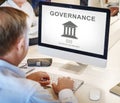 Authority Government Pillar Graphic Concept Royalty Free Stock Photo