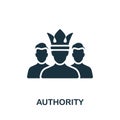 Authority icon. Monochrome simple Life Skills icon for templates, web design and infographics