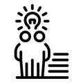 Authority influence icon, outline style