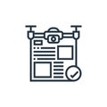 authorization icon vector from drone elements concept. Thin line illustration of authorization editable stroke. authorization