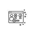 Authorization key password icon. Element of cyber security icon Royalty Free Stock Photo