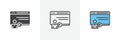 Authorize icon vector set on white background