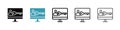 Authorize icon vector set on white background