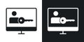 Authorize icon vector set on white background