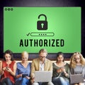 Authorized Access Opened Pass Authority Concept Royalty Free Stock Photo