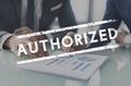 Authorized Allowance Permission Permit Approve Concept Royalty Free Stock Photo