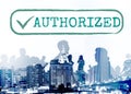 Authorized Approve Permission Sanction Graphic Concept Royalty Free Stock Photo