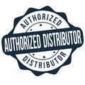 Authorized distributor grunge rubber stamp Royalty Free Stock Photo